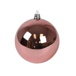 Dusty Rose Shiny Ball Ornament, 4"
