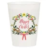 Easter Floral Wreath Frosted Cups