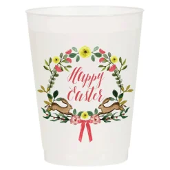 Easter Floral Wreath Frosted Cups