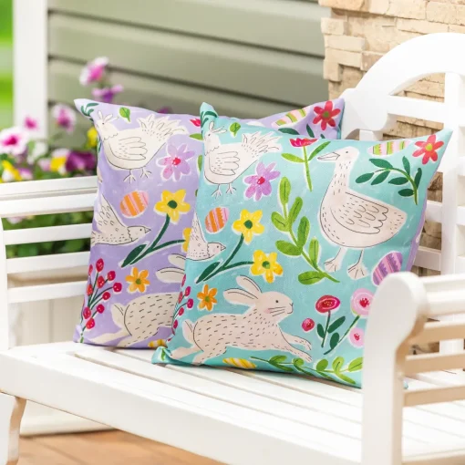 Easter In Bloom Reversible Pillow