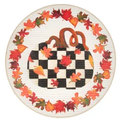 Elegant Pumpkin Round Mat