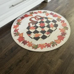 Elegant Pumpkin Round Mat