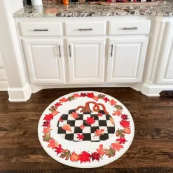 Elegant Pumpkin Round Mat