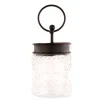 Embossed Glass Jar with Black Lid by The Round Top Collection