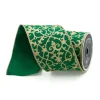 Emerald Cassia Acanthus Ribbon, 4" X 10YD