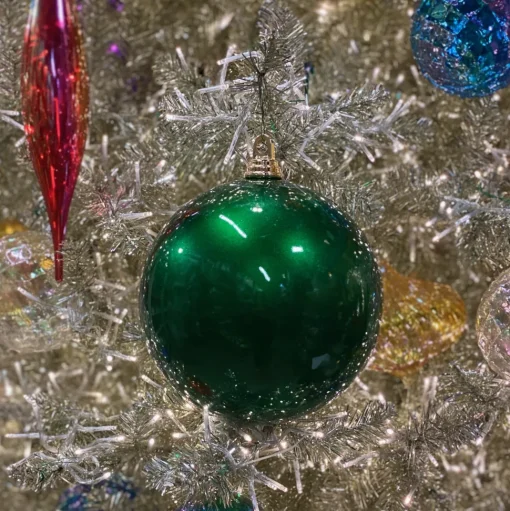 Emerald Green Shiny Ball Ornament, 4"