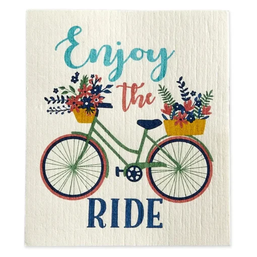Enjoy the Ride Swedish Dishcloth
