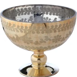 Etched Pedestal Bowl