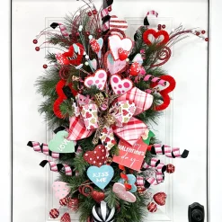 Felt Polkadot Heart Spray, 24.5"