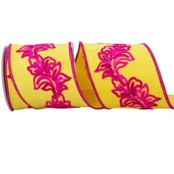 Filigree Embroidery Leaf Vine Ribbon, 4" X 5YD