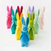 Flocked Button Nose Bunny Figurine, 16"
