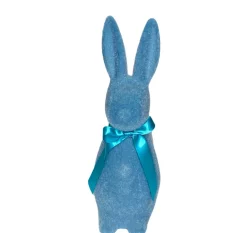 Flocked Button Nose Bunny Figurine, 16