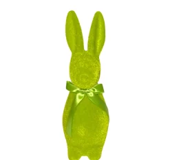 Flocked Button Nose Bunny Figurine, 16