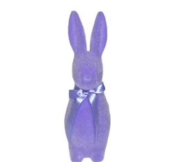 Flocked Button Nose Bunny Figurine, 16