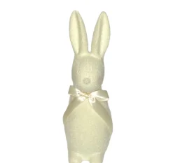 Flocked Button Nose Bunny Figurine, 16