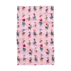 Floral Bows and Dots Tea Towel
