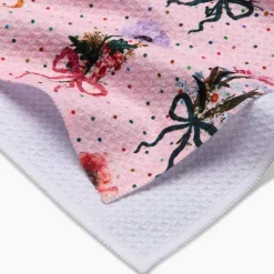 Floral Bows and Dots Tea Towel
