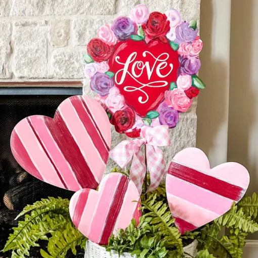 Floral “Love” Heart