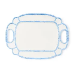 French Blue Bamboo Platter