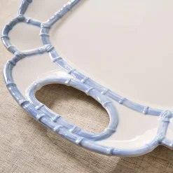 French Blue Bamboo Platter
