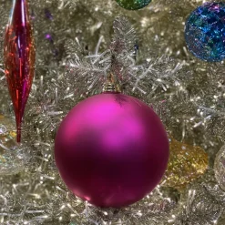 Fuchsia Matte Ball Ornament, 4"