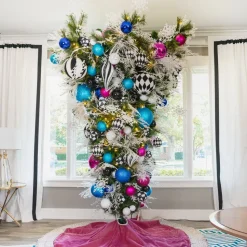 Fuchsia Matte Ball Ornament, 4