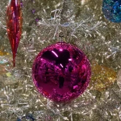 Fuchsia Shiny Ball Ornament, 4"