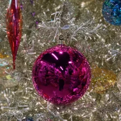 Fuchsia Shiny Ball Ornament, 6"