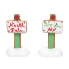 Gingerbread Christmas Sign Set Dept. 56 Village