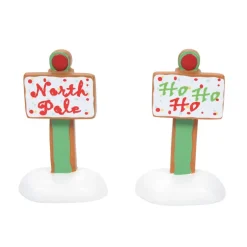 Gingerbread Christmas Sign Set Dept. 56 Village