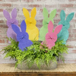Glitter Bunny Stake Set