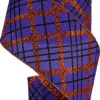 Glitter Diagonal Plaid Royal Ribbon, 4" X 10YD