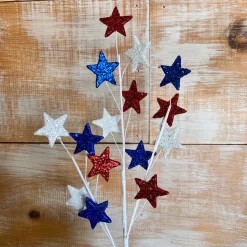 Glitter Star Patriotic Spray