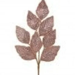 Glitter with Beaded Edge Salal Spray