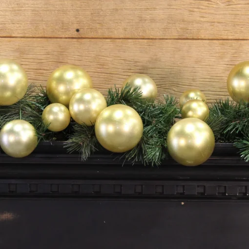Gold Ball Garland, 10'