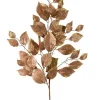 Gold Brushed Leaf Spray