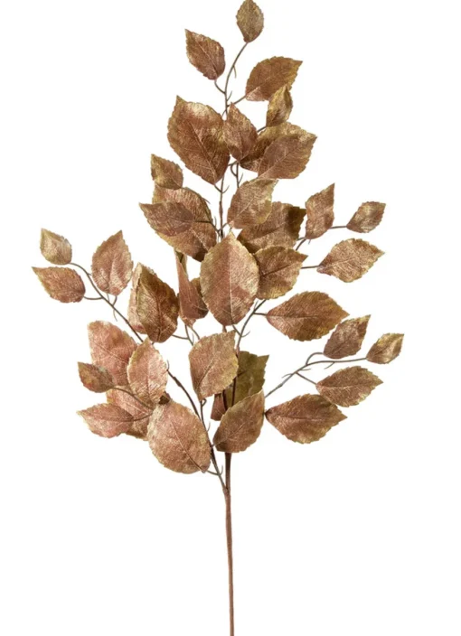 Gold Brushed Leaf Spray
