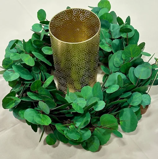 Gold Filigree Candle Holder, Gold