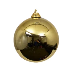 Gold Shiny Ball Ornament, 4"