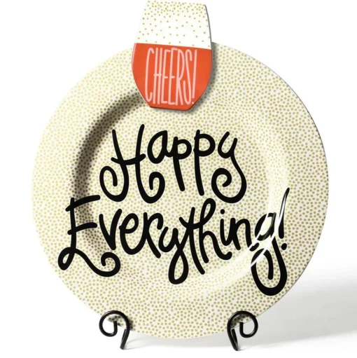 Gold Small Dot Big Round Platter by Happy Everything!