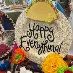 Gold Small Dot Big Round Platter by Happy Everything!