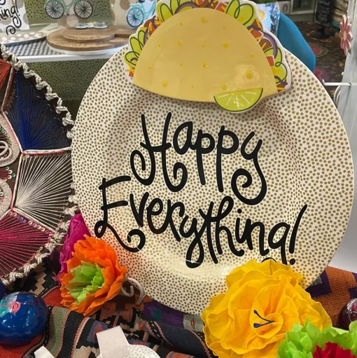 Gold Small Dot Big Round Platter by Happy Everything!