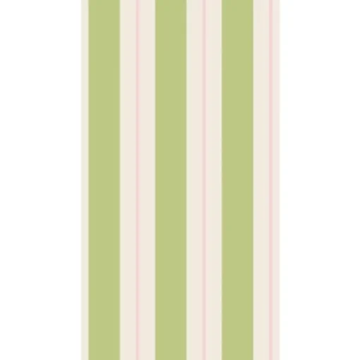 Green & Pink Awning Stripe Guest Napkin Set