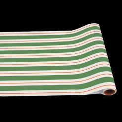 Green & Red Awning Stripe Runner