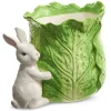 Green Cabbage Container with Bunny