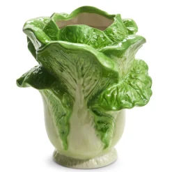 Green Cabbage Vase, 9.5"
