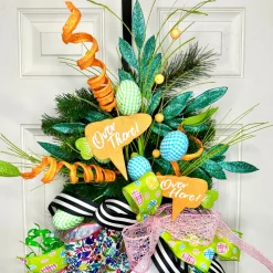 Green Gingham Egg Pick