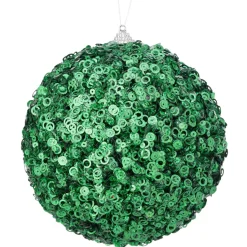 Green Glamour Sequin Ball Ornament