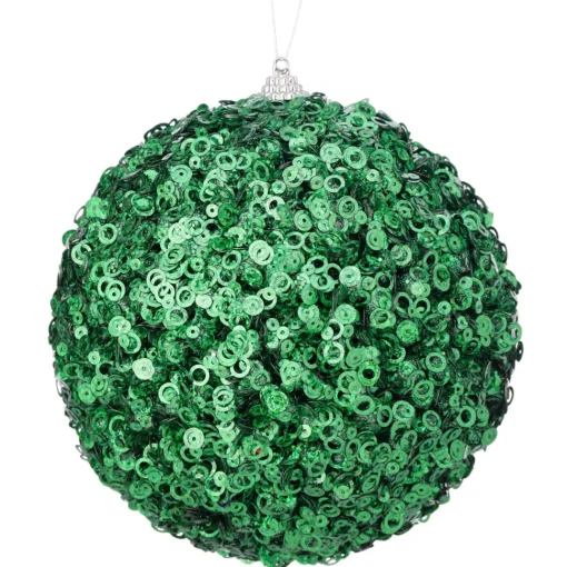 Green Glamour Sequin Ball Ornament