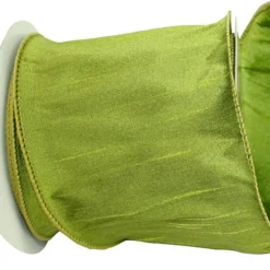Green Grass Dupioni Supreme Ribbon, 4" X 10YD